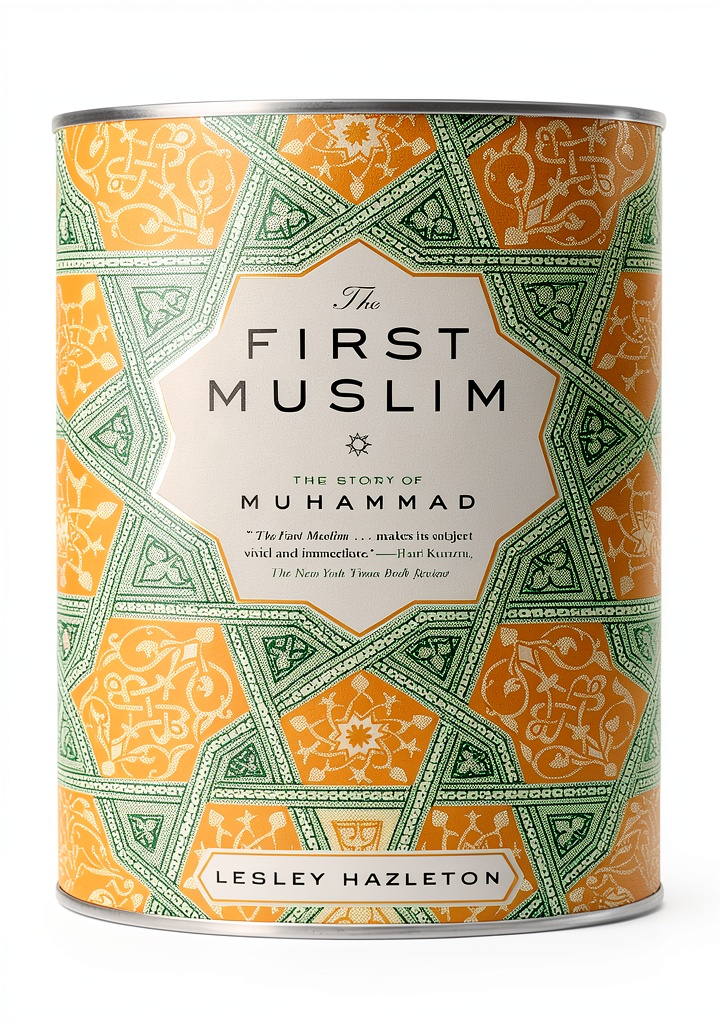 Installing Riverhead Books Kindle Biography of Islam 383‑Page eBook on a wooden desk