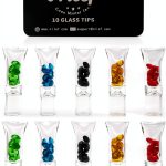 Nilef Glass Filter Tips 12mm Flat Mouthpiece 10 Pack Crystal Colors-0
