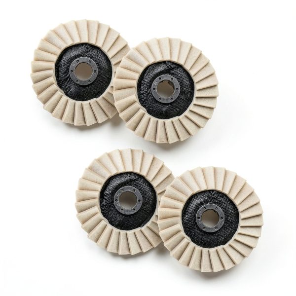 5 Inch Wool Felt Polishing Wheel Disc for Angle Grinder, Wool Polishing Wheel Disc for Metal, Marble Stone, Furniture, Car Wax, Polishing & Repairing 4 Pcs-1